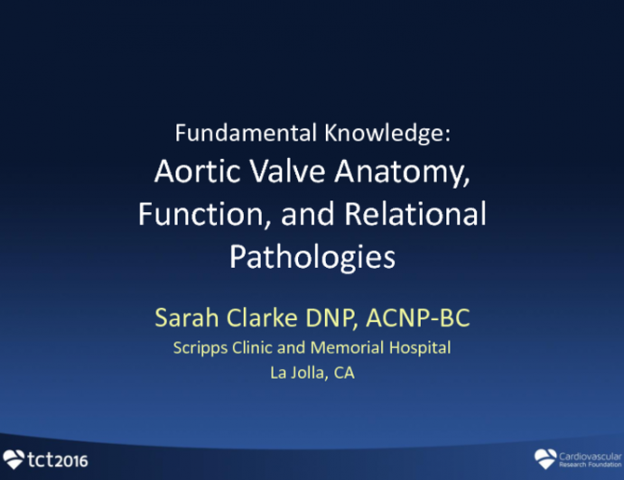 Fundamental Knowledge: Aortic Valve Anatomy, Function, and Relational Pathology