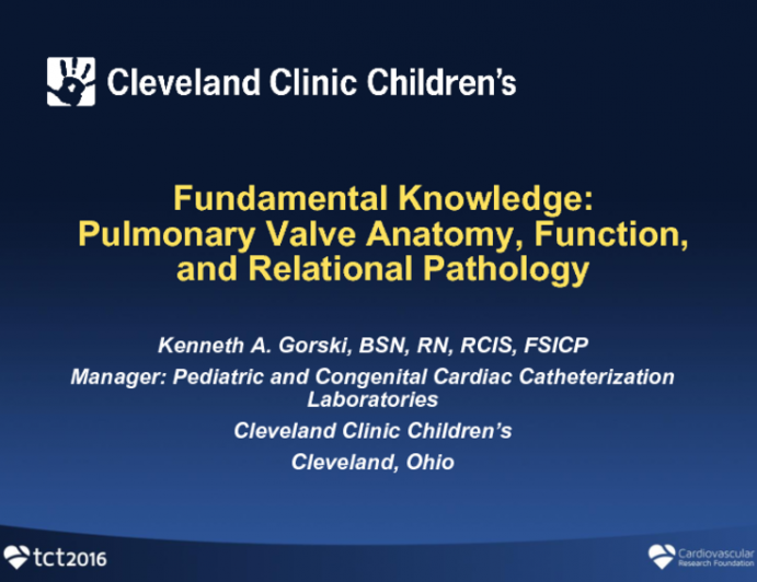 Fundamental Knowledge: Pulmonic Valve Anatomy, Function, and Relational Pathology