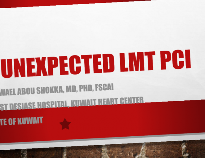 Kuwait Presents: A Case of a Challenging Left Main PCI: How Did I Treat?