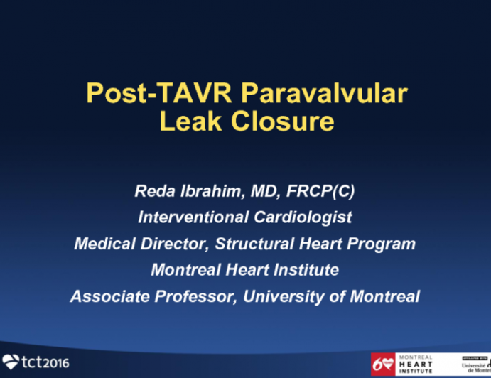 Case #2. Post-TAVR Paravalvulular Leak