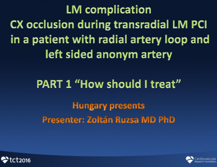 Hungary Presents: A Case of a Complication of Left Main PCI