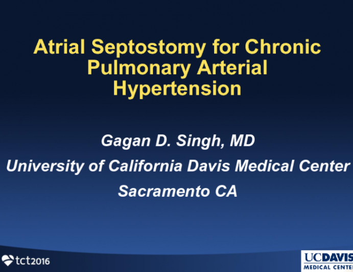 Atrial Septostomy for Chronic Pulmonary Hypertension