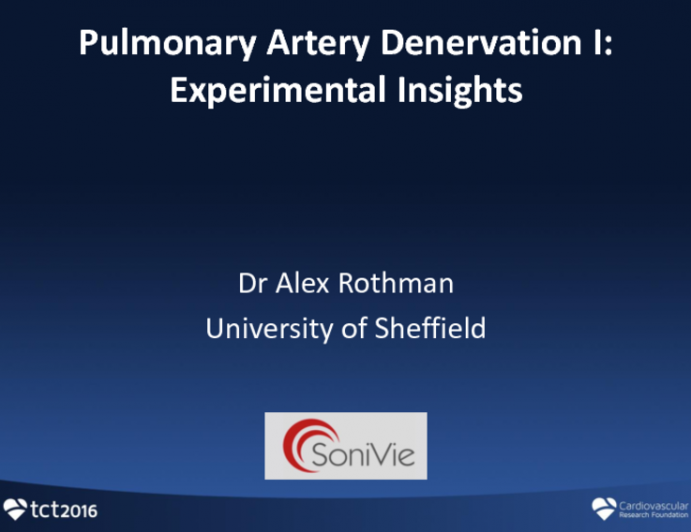 Pulmonary Artery Denervation for Chronic Pulmonary Hypertension I: Experimental Insights