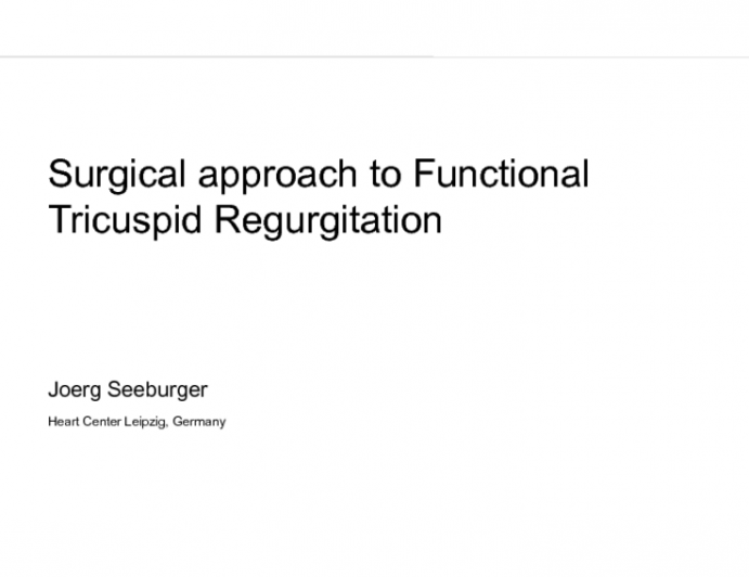 Surgical Approach to Functional Tricuspid Regurgitation