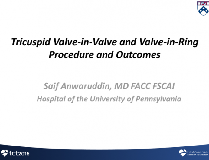 Tricuspid Valve-in-Valve and Valve-in-Ring Procedures and Outcomes