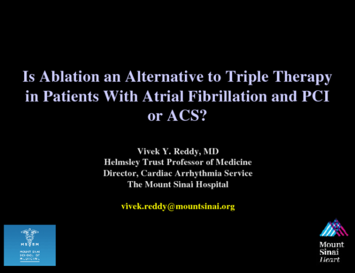 Is Ablation an Alternative to Triple Therapy in Patients With Atrial Fibrillation and PCI or ACS?