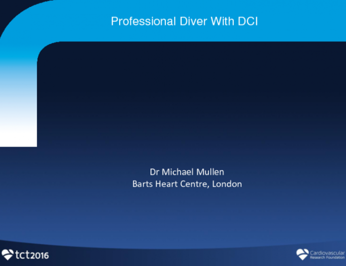 Case #3 - Introduction: Professional Diver With Decompression Illness