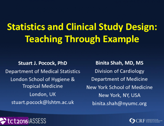 Statistics and Clinical Study Design: Teaching Through Experience