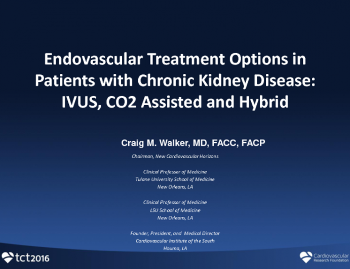 Endovascular Treatment Options in Patients With Chronic Kidney Disease: IVUS, CO2 Assisted, and Hybrid