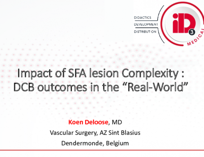 Impact of SFA Lesion Complexity: DCB Outcomes in the "Real-world"