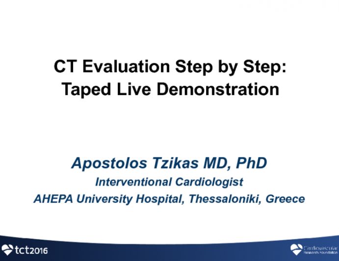 CT Evaluation Step by Step: Taped Live Demonstration