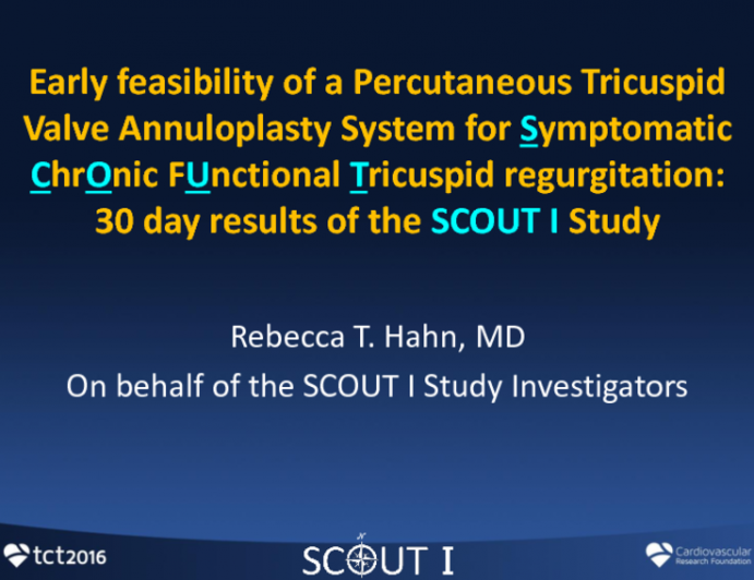 Early Feasibility of a Percutaneous Tricuspid Valve Annuloplasty System for Symptomatic Chronic Functional Tricuspid Regurgitation: 30-Day Results From the SCOUT Trial