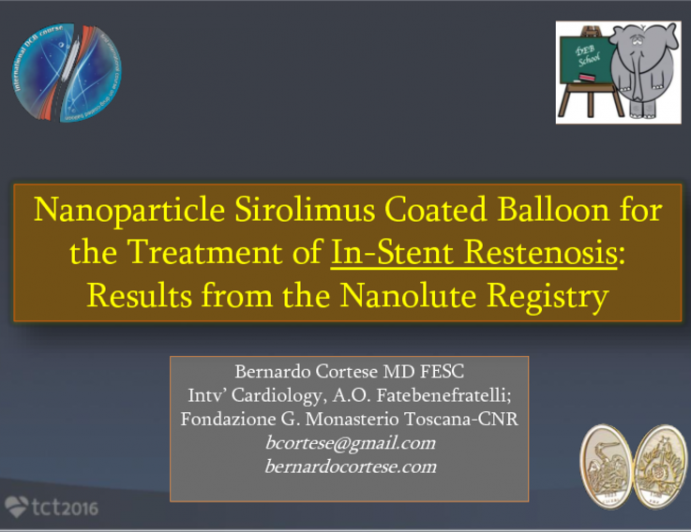 Nanoparticle Sirolimus Coated Balloon for the Treatment of In-Stent Restenosis: Results from the Nanolute Registry