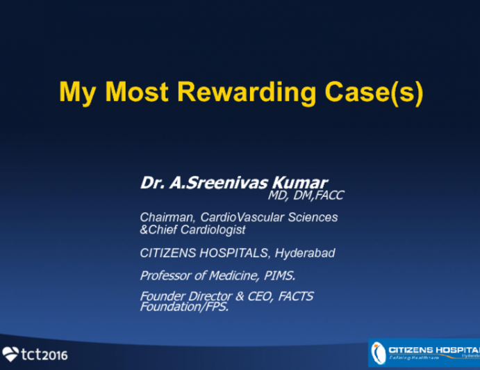 My Most Rewarding Case: Case #1