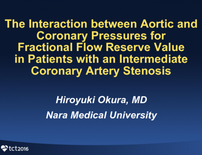 TCT 518: The Interaction between Aortic and Coronary Pressures for Fractional Flow Reserve Value in Patients with an Intermediate Coronary Artery Stenosis