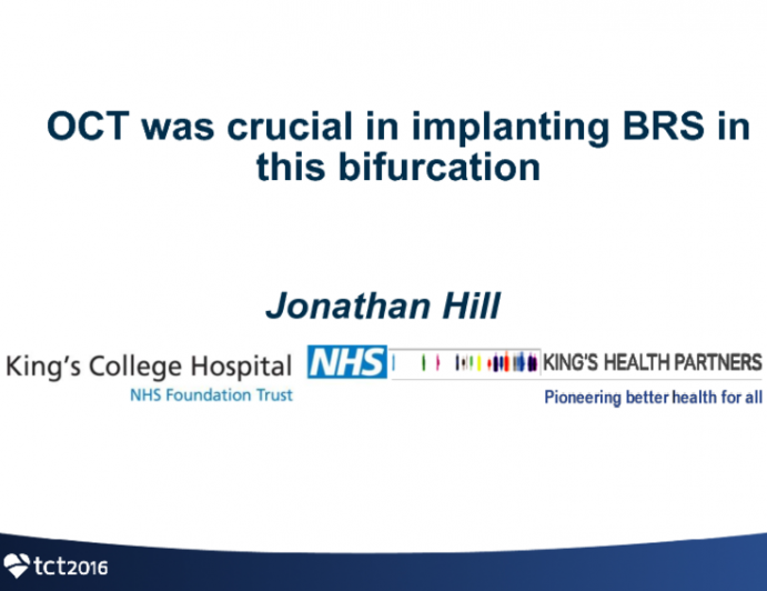 Case #10: OCT Was Crucial Implanting BRS in This Bifurcation