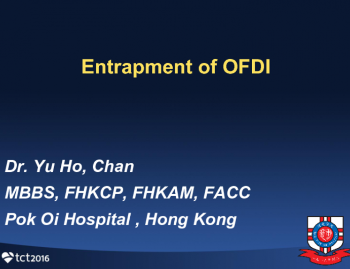 TCT 1035: Entrapment of Intracoronary Optical Frequency Domain Imaging Catheter