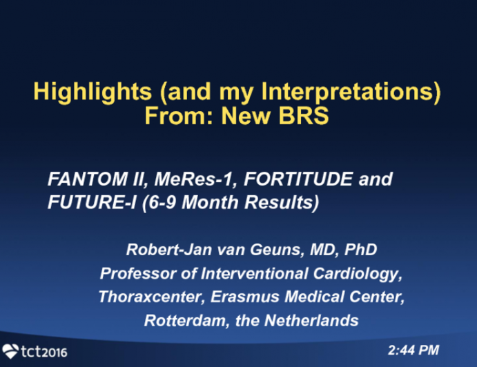 Highlights (and my Interpretations) From: New BRS - FANTOM II, MeRes-1, FORTITUDE and FUTURE-I (6-9 Month Results)