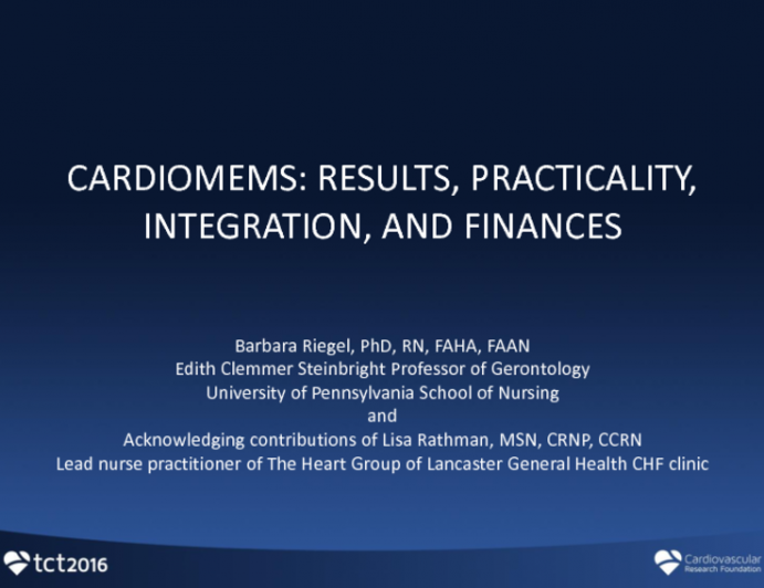 Cardiomems Results, Practicality, Integration, and Finances