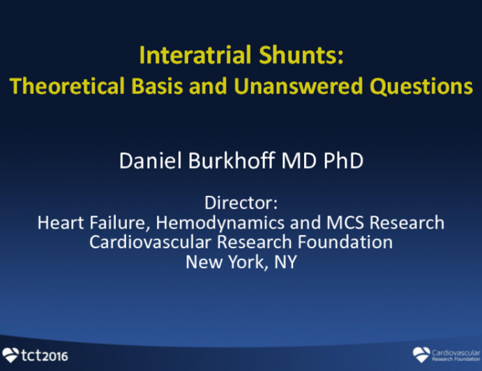 Interatrial Shunts: Theoretical Basis and Unanswered Questions