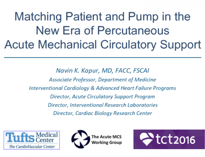 State-of-the-Art: Matching Patient and Pump in the New Era of Percutaneous Mechanical Circulatory Support