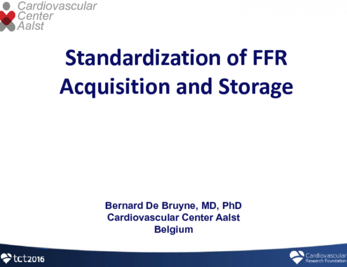 Standardization of FFR Acquisition and Storage