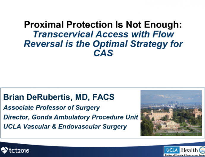 Debate: What Is the Optimal Technique for Embolic Protection During Carotid Stenting? Proximal Embolic Protection Isn't Enough – Transcervical Access With Flow Reversal Is the Ideal Strategy for CAS