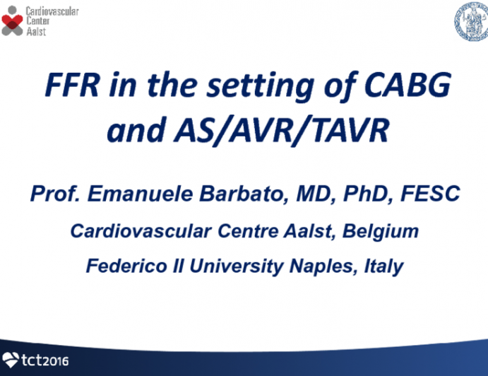 FFR in the setting of CABG and AS/AVR/TAVR