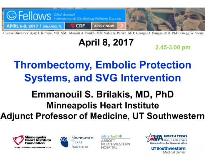 Thrombectomy, Embolic Protection Systems, and SVG Intervention