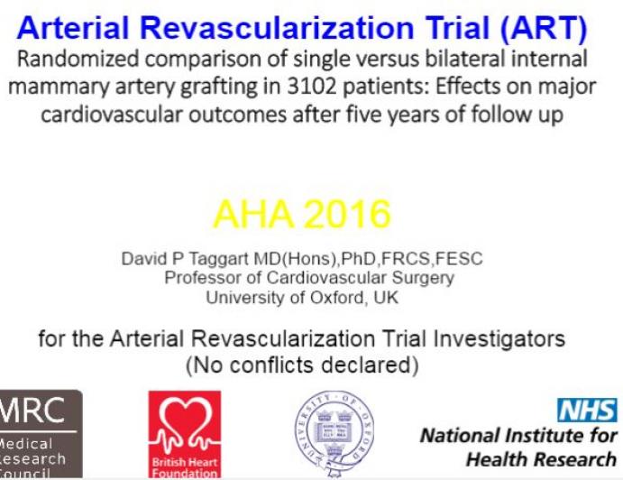 Arterial Revascularization Trial (ART)