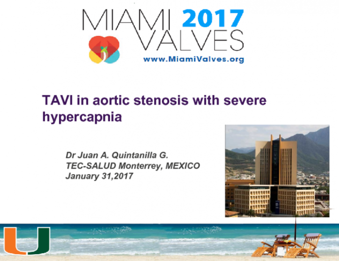 TAVI in Aortic Stenosis with Severe Hypercapnia 