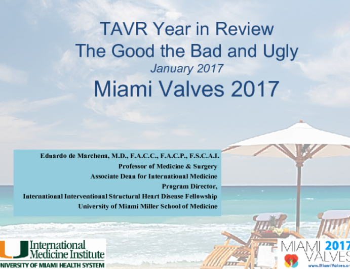 TAVR Year in ReviewThe Good the Bad and Ugly