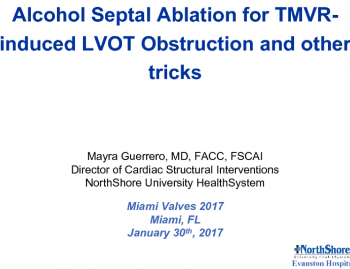 Alcohol Septal Ablation for TMVR-induced LVOT Obstruction and other tricks