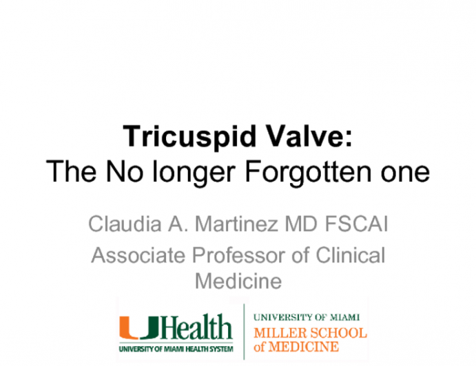 Tricuspid Valve: The No longer Forgotten one