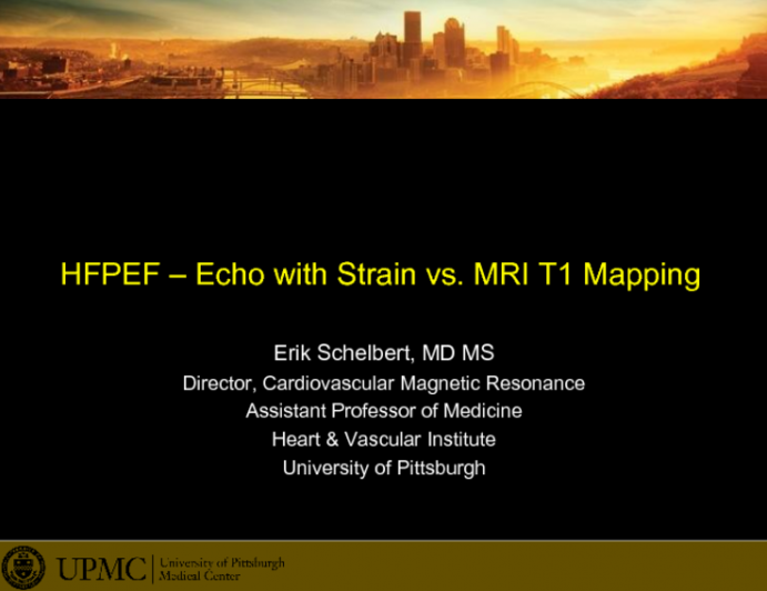HFPEF – Echo with Strain vs. MRI T1 Mapping