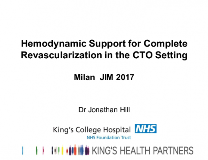 Hemodynamic Support for Complete Revascularization in the CTO Setting