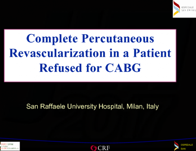 Complete Percutaneous Revascularization in a Patient Refused for CABG