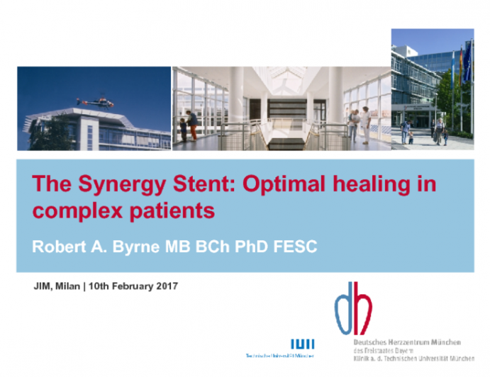 The Synergy Stent: Optimal Healing in Complex Patients