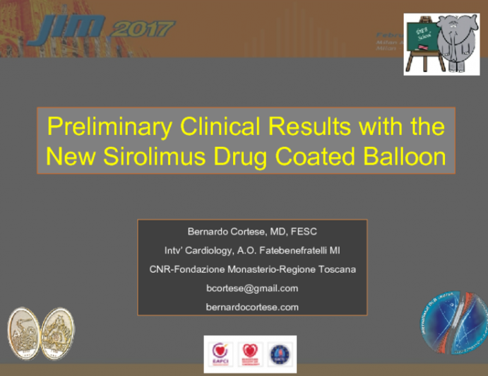 Preliminary Clinical Results with the New Sirolimus Drug Coated Balloon