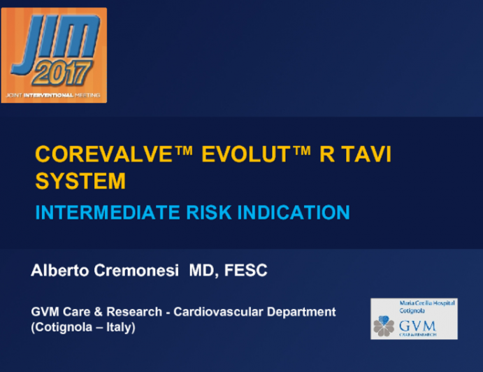 CoreValve™ Evolut™ R Tavi System Intermediate Risk Indication