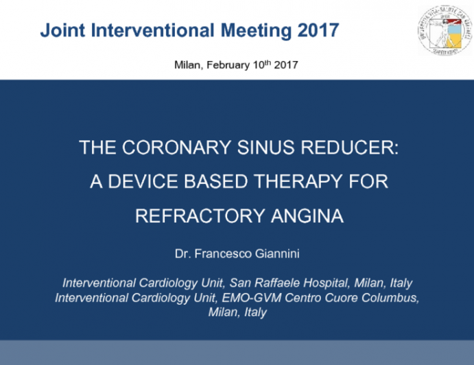 The Coronary Sinus Reducer: A Device Based Therapy for Refractory Angina