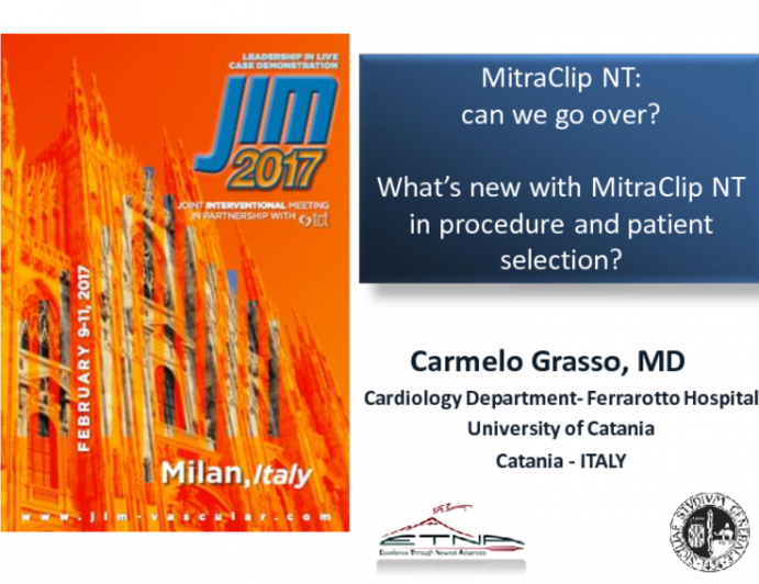 MitraClip NT:  can we go over? What’s new with MitraClip NT in procedure and patient selection? 