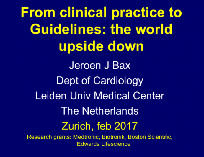 From Clinical Practice to Guidelines: The world Upside Down