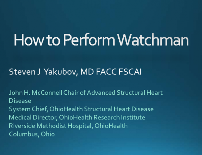 How to Perform Watchman