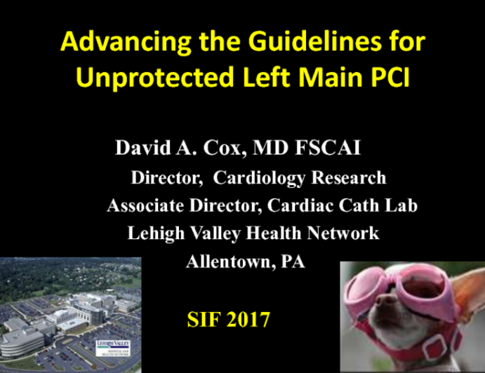 Advancing the Guidelines for Unprotected Left Main PCI