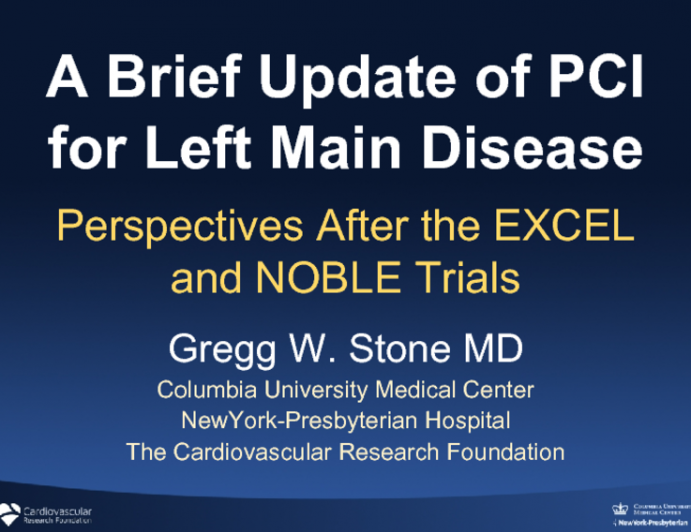 A Brief Update of PCI for Left Main Disease: Perspectives After the EXCEL and NOBLE Trials