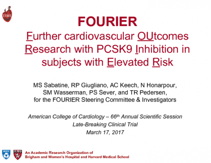 Further cardiovascular OUtcomes Research with PCSK9 Inhibition in subjects with Elevated Risk