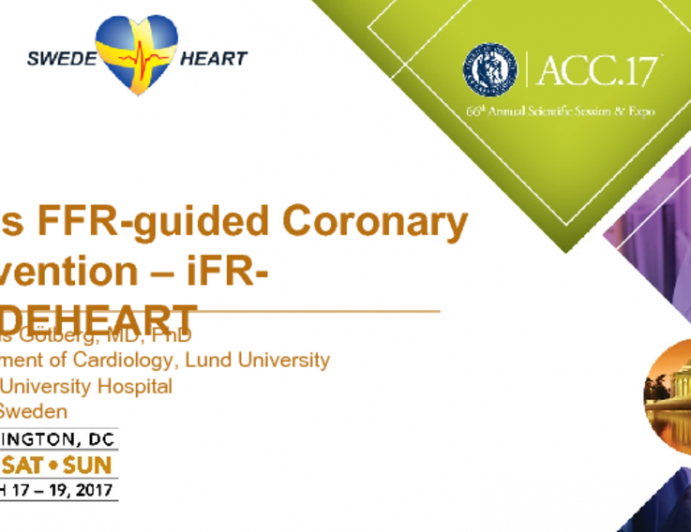 iFR vs FFR-guided Coronary Intervention – iFR-SWEDEHEART