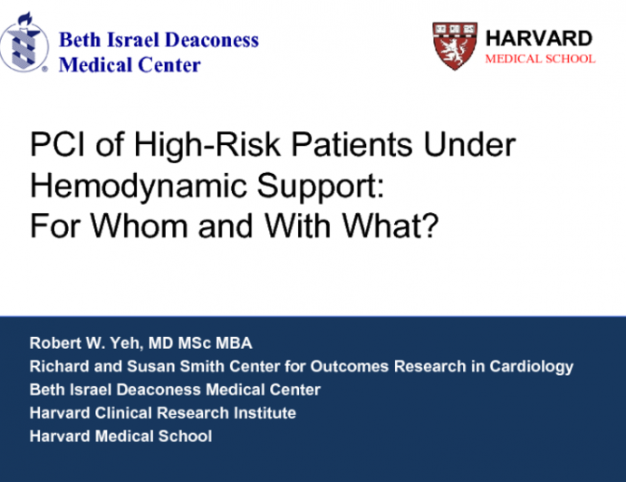 PCI of High-Risk Patients Under Hemodynamic Support: For Whom and With What?