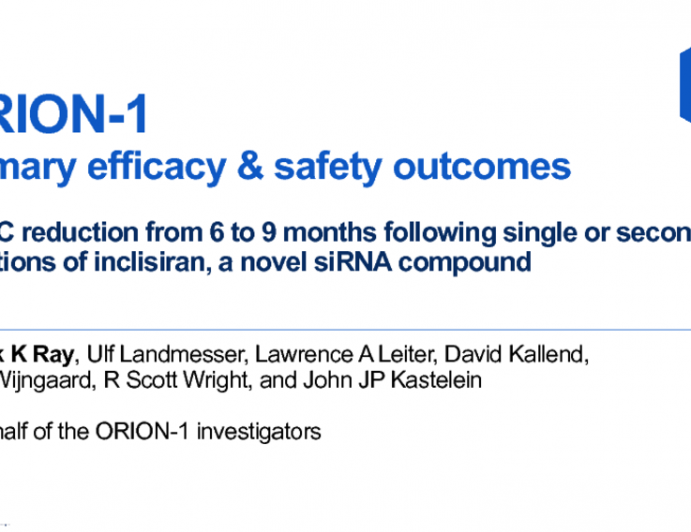 ORION-1: Primary Efficacy & Safety Outcomes